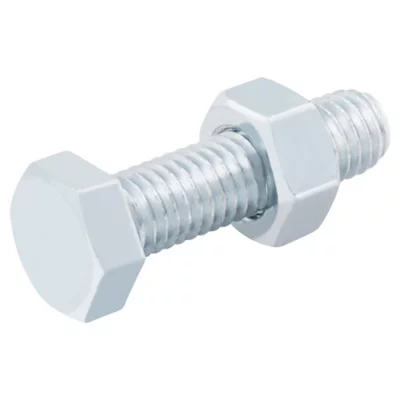 10 boulons tête héxagonale zingué 8 x 30 mm