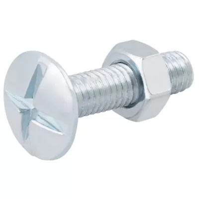 10 boulons poêlier tête plate 5 x 20 mm