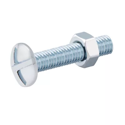 10 boulons poêlier tête plate 6 x 30 mm