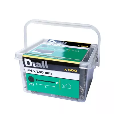 Vis pour terrasse Pozidriv acier 4 x 40 mm Diall, 500 pièces
