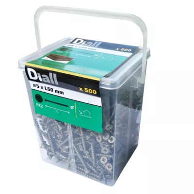 Vis pour terrasse Pozidriv acier 5 x 50 mm Diall, 500 pièces