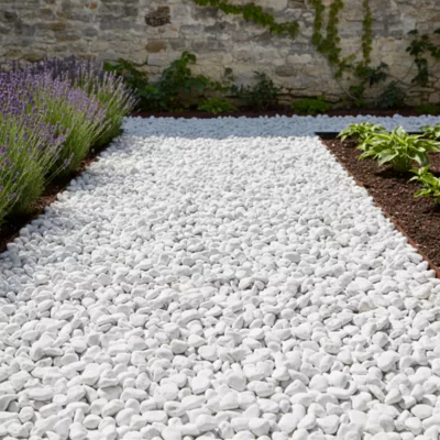 Galet marbre blanc 25-40 Blooma 750kg