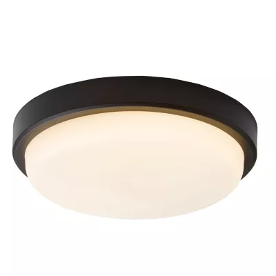 Hublot étanche LED intégrée Diall Davenport noir Ø18 x P.5,3 cm