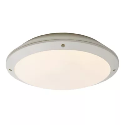 Hublot étanche LED intégrée Diall Sheye blanc Ø28 x P.7,4 cm