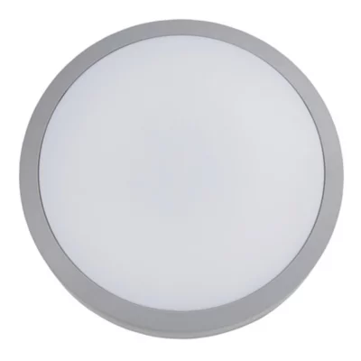 Hublot étanche LED intégrée Diall Sanbo gris 1000lm Ø20 x P.6,5 cm