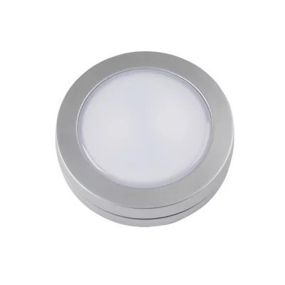 Éclairage de dessous de meuble à piles LED Colours Push Light argent IP20