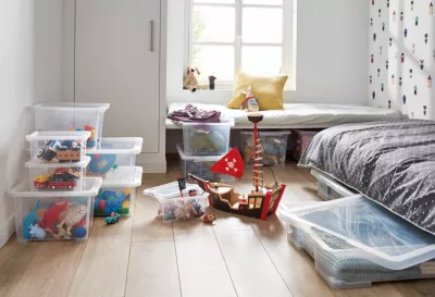 Boîte en plastique 15 L Kaze transparent