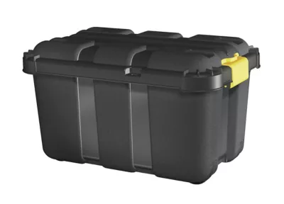 Malle de rangement 49L Skyda Form noir et jaune avec couvercles