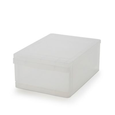 Tour en plastique 1 tiroir Kontor transparent H. 14 x L. 35 x P. 25,5 cm