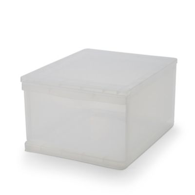 Tour en plastique 1 tiroir Kontor transparent H. 21,5 x L. 39 x P. 32 cm