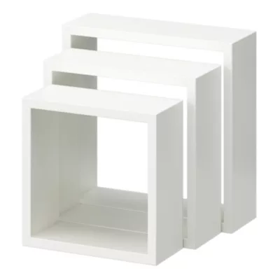Étagère murale cube modulable Rigga Form, blanc vendue par 3 pièces