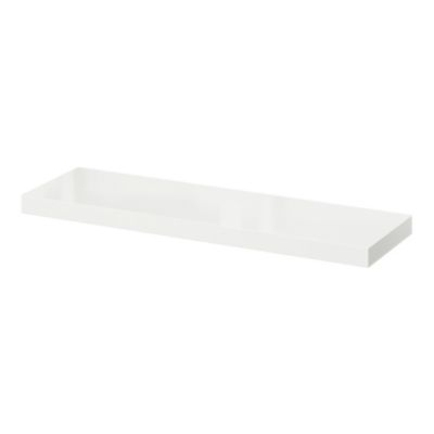 Tablette murale avec fixation invisible GoodHome Cusko blanc brillant 80 cm