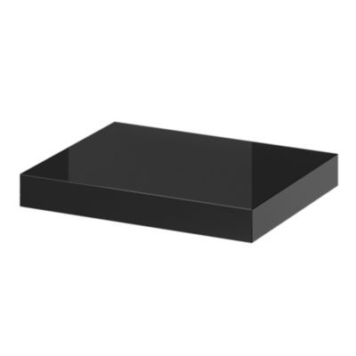 Tablette murale avec fixation invisible GoodHome Cusko noir brillant 30 cm