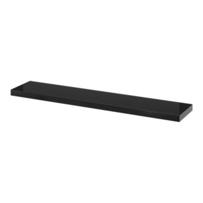 Tablette murale avec fixation invisible GoodHome Cusko noir brillant 118 cm