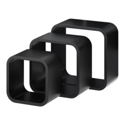 Etagères murales cubes modulables Cusko Form, noir, 3 pièces