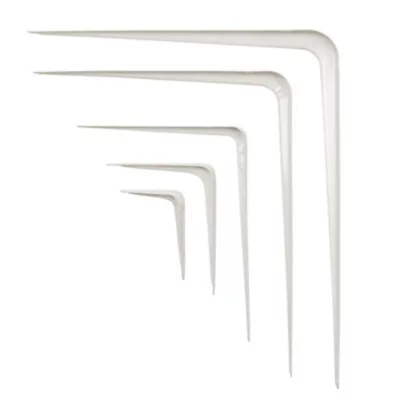 Équerre pour tablettes de 35 cm à 60 cm, acier blanc