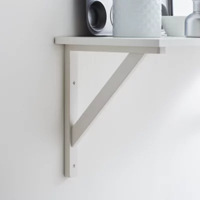 Équerre en bois blanc Timber H. 20 x P. 15 cm