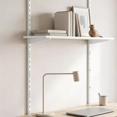 Crémaillère Lony simple perforation 200cm blanc Form