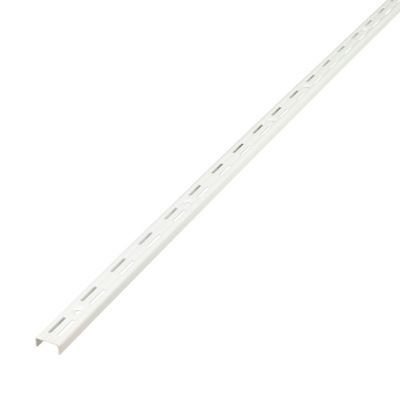 Crémaillère Twinny double perforation 100cm blanc Form vendue par 4 pièces