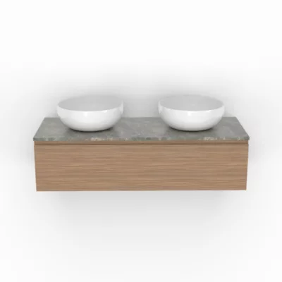 Vasque à poser ronde en céramique blanc Ø41.5 cm, GoodHome Ondava