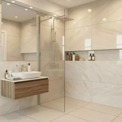 Paroi de douche à l'italienne Cooke & Lewis Zilia transparent 80 cm