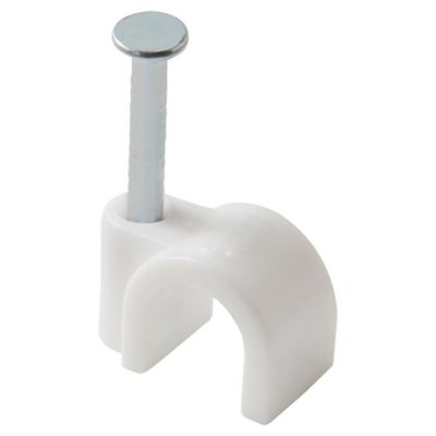 Image principale de 25 cavaliers ronds en nylon Diall ø 5 à 6 mm blanc