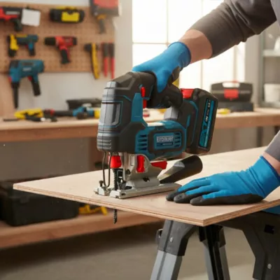 Scie sauteuse sans fil avec batterie 18 V - pendulaire (4 niveaux) - vitesse 0-3000 rpm - Erbauer EJS18-Li