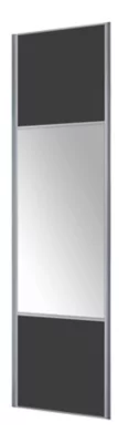 Porte de placard coulissante gris foncé miroir Form Valla 92,2 x 247,5 cm