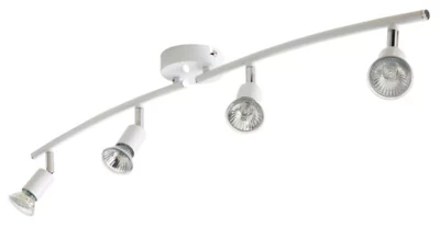 Réglette 4 spots Sasha métal blanc GU10 4x50 W