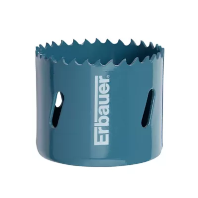 Scie cloche sans foret pilote Erbauer HLE71666 pour aluminium, acier doux, plaque de platre, plastique et bois Ø.54 mm