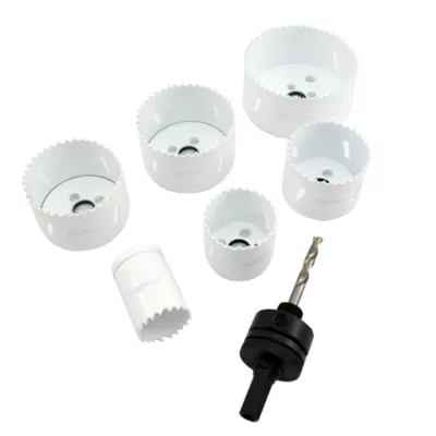 Trépans bi-métal plombier universel ø35, 45, 55, 65, 68 et 85 mm - 6 pièces