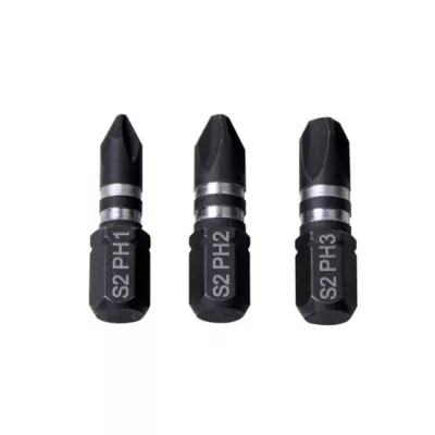 Embout de vissage torsion impact PH1/2/3 25 mm Erbauer - 3 pièces
