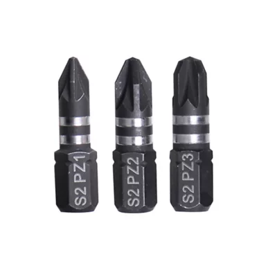Embout de vissage torsion impact PZ1/2/3 25 mm Erbauer - 3 pièces