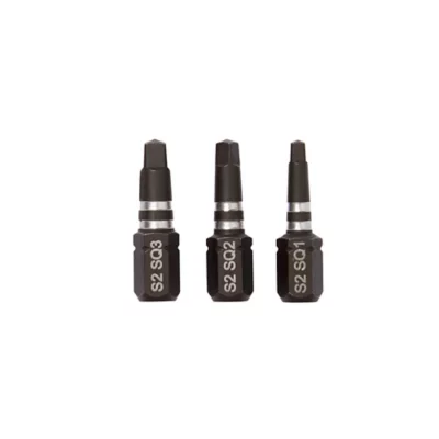 Embout de vissage torsion impact SQ1/2/3 25 mm Erbauer - 3 pièces