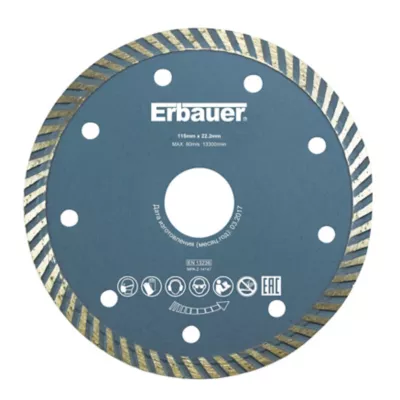 Disque diamant turbo multi Erbauer 115x22,2 mm