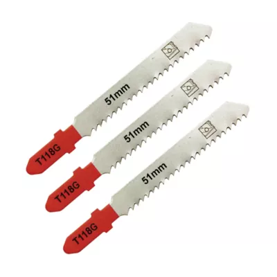 3 lames de scie sauteuse T droite extra propre Métal fin