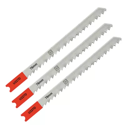 3 lames de scie sauteuse U courbe propre aluminium et non-ferreux