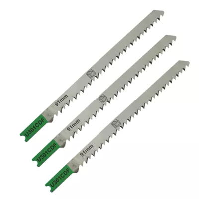 3 lames de scie sauteuse U droite propre Bois dur L. 110 mm
