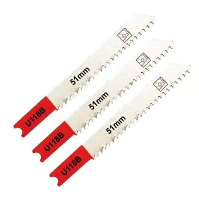 3 lames de scie sauteuse U droite propre Métal épais