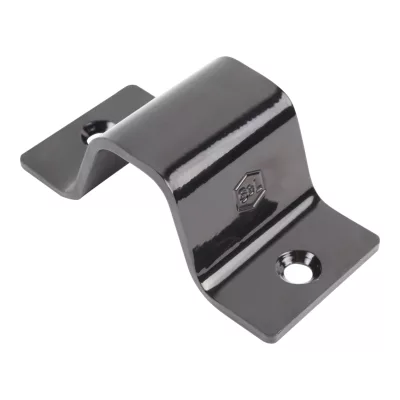 Plaque d'ancrage Smith & Locke en acier trempé coloris noir L.128 x l.64 mm