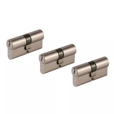 Image principale de Cylindre laiton nickel satiné Smith & Locke 30 x 30 mm, lot de 3
