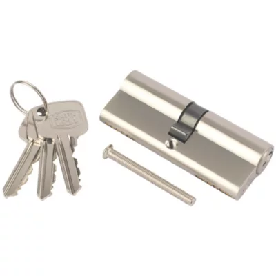 Cylindre laiton nickel satiné Smith & Locke 30 x 40 mm