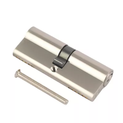 Cylindre laiton nickel satiné Smith & Locke 40 x 40 mm