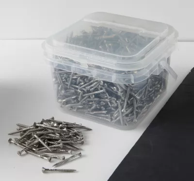 Vis pour terrasse Torx + 2 embouts acier inoxydable 5 x 60 mm Diall, 1000 pièces