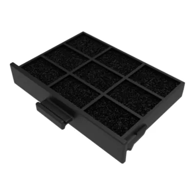 Filtre à charbon carré CARBFILT7 L. 9 cm noir