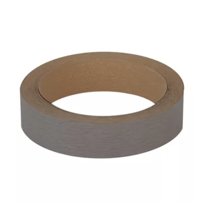 Bande de chant thermocollante effet chêne cérusé gris 18 mm L.5 m