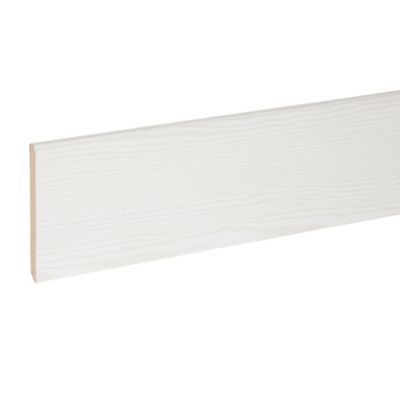 Plinthe MDF effet hêtre blanc 10 x 100 mm L.2,4 m