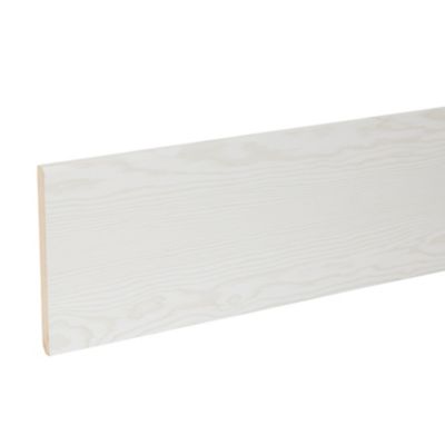 Plinthe MDF effet hêtre blanc 12 x 150 mm L.2,4 m
