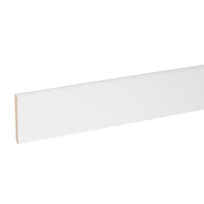 Plinthe bois MDF blanche L.220 x H.7 x ép.0,90 cm (vendu par lot de 5)
