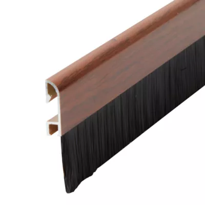 Bas de porte sol aluminium brossé Diall effet bois L.100 cm